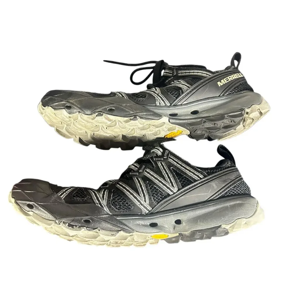 Merrell Men’s Size 8 Black Trail Running Hiking Shoes Lace-Up Outdoor Sneakers